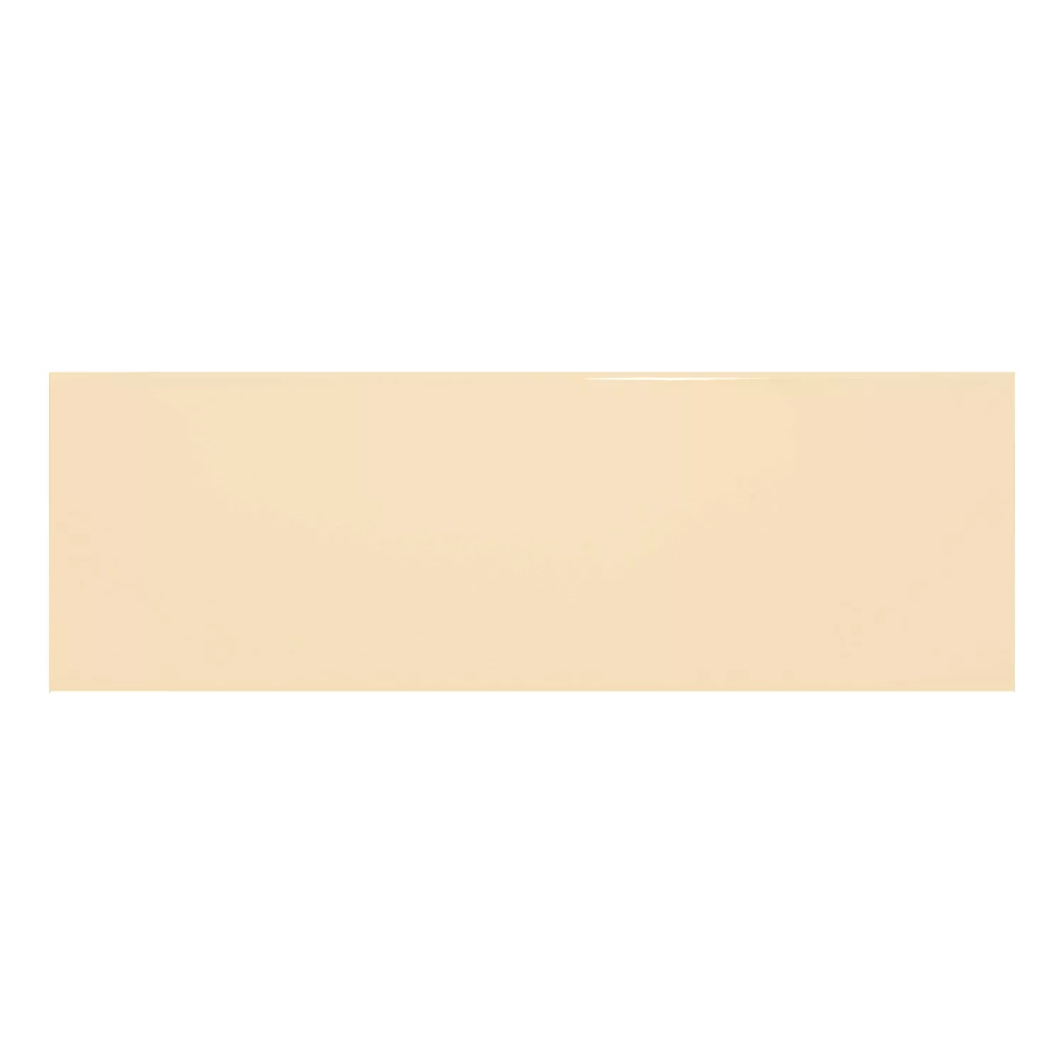 Carrelage métro Beige Brillant 10x30 cm Sans Facette Candy Crema