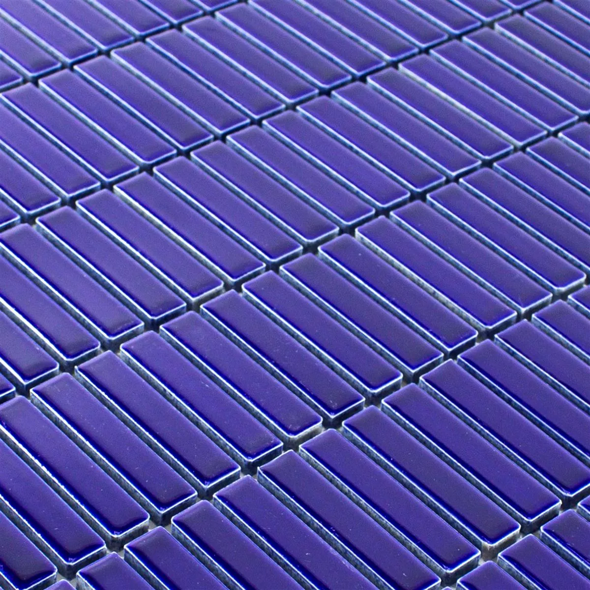 Échantillon Céramique Mosaïque Carrelage Maytown Bleu Brillant