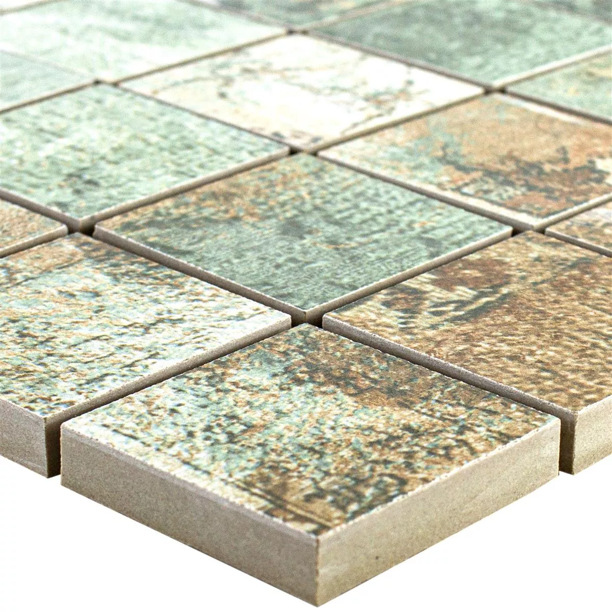Céramique Mosaïque Carrelage Moonlight Brun Vert 47x47mm Céramique Mosaïque Carrelage Moonlight Brun Vert 47x47mm