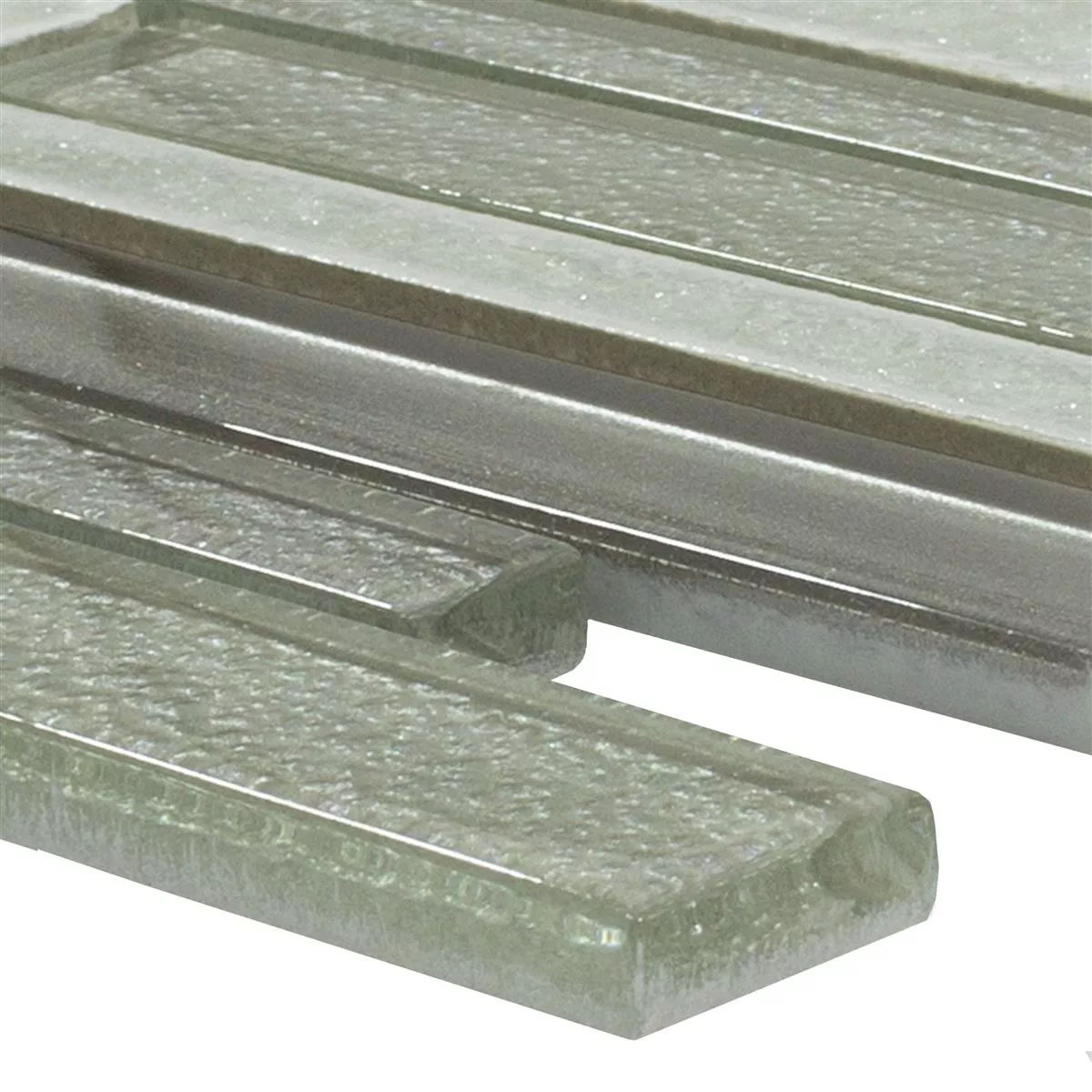 Mosaïque Verre Pierre naturelle Cristal Springs Brick Blanc Mosaïque Verre Pierre naturelle Cristal Springs Brick Blanc