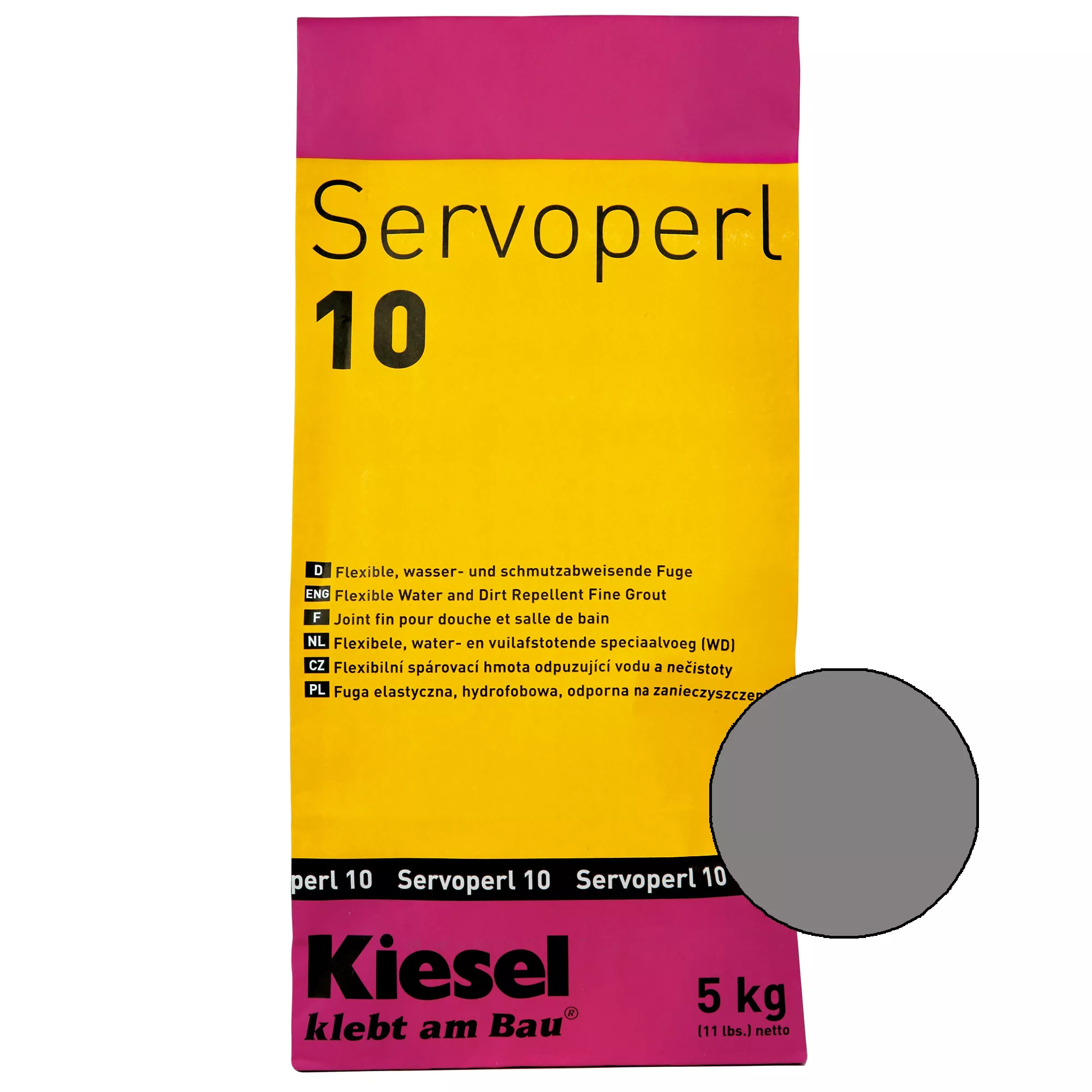 Kiesel Servoperl 10 - Joint Cimentaire Flexible (5KG Gris Moyen)