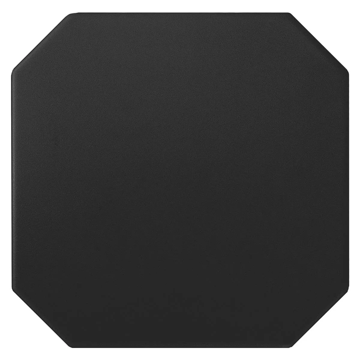 Grès Cérame Pleine Masse Carrelage Genexia Uni Noir Octogone 20x20cm