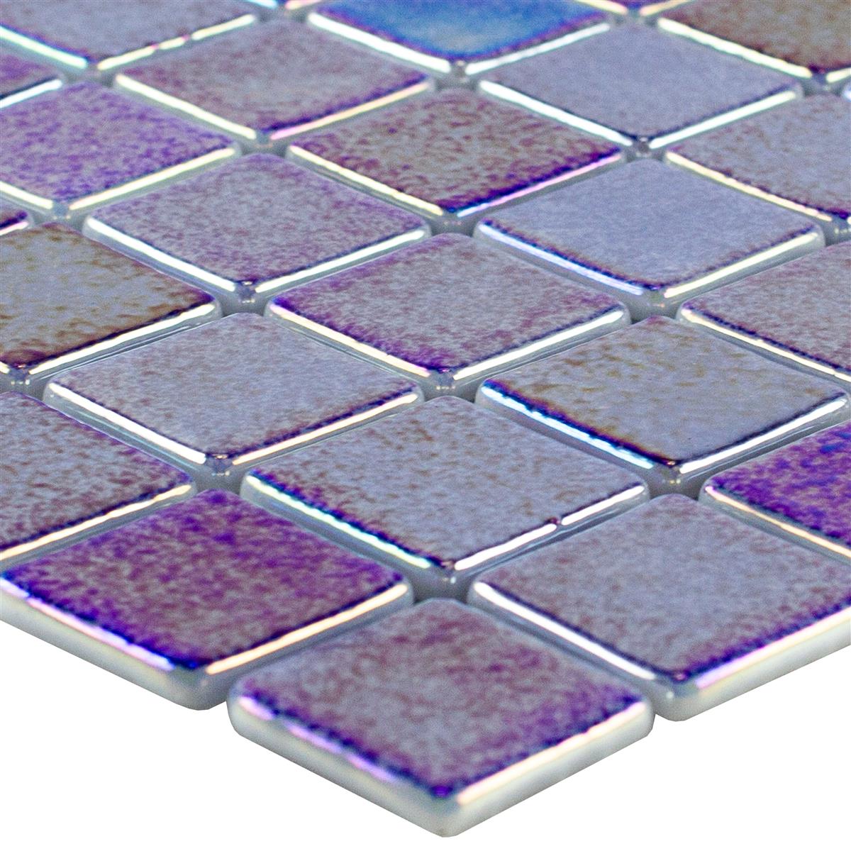 Verre Piscine Mosaïque McNeal Bleu Foncé 25