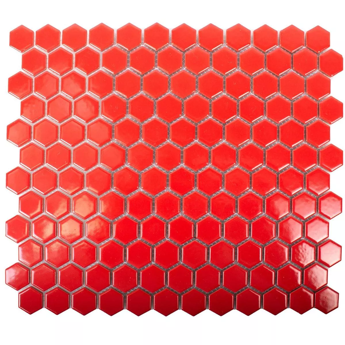 Échantillon Céramique Mosaïque Carrelage Zenon Rouge Brillant