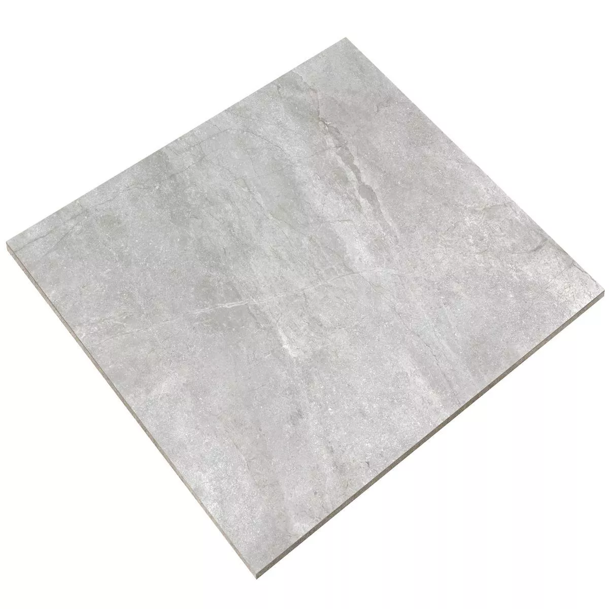 Échantillon Carrelage Sol Et Mur Pangea Marbre Optique Poli Brillant Argent 120x120cm