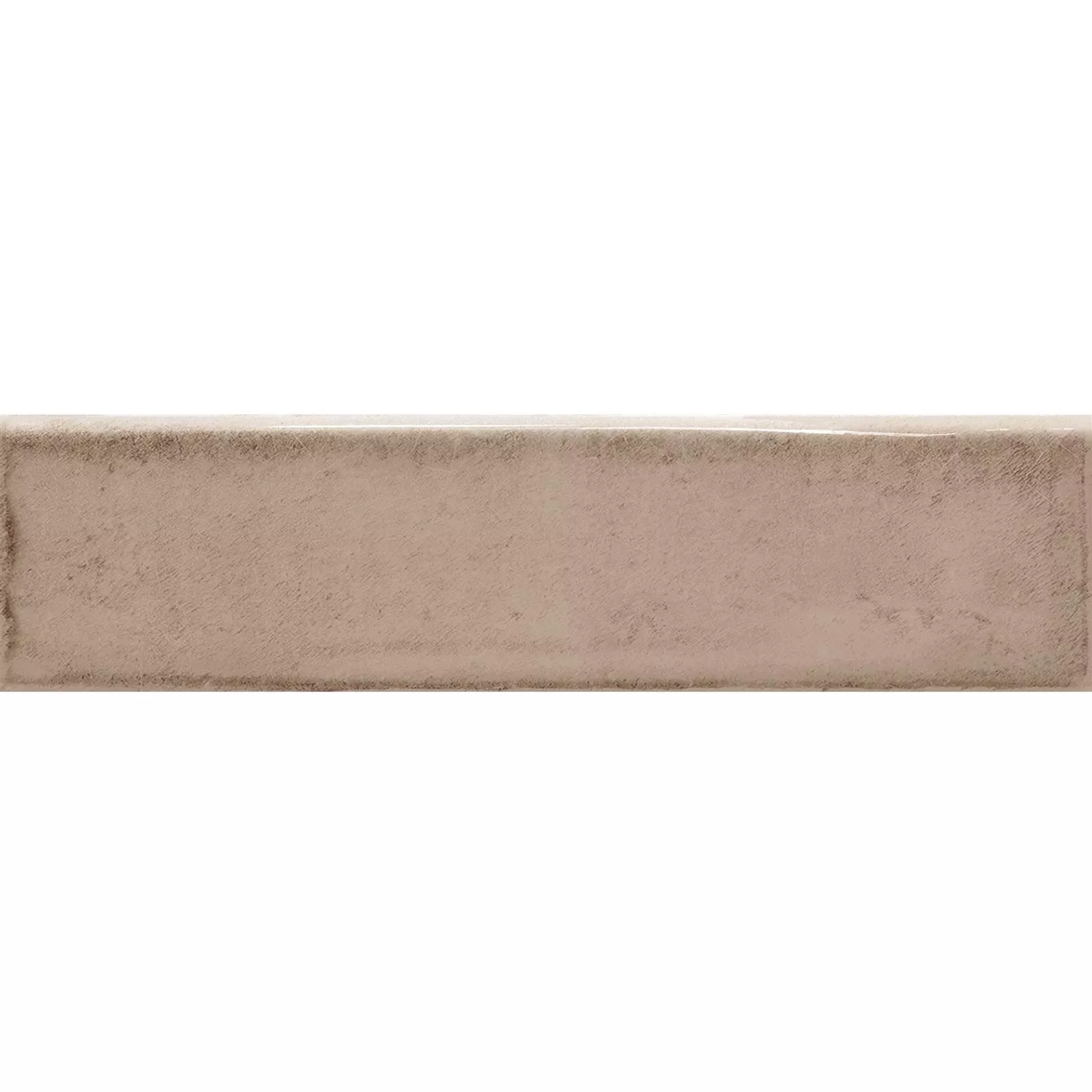 Carrelage Mural Maestro Ondulé Brillant Brun Clair 7,5x30cm