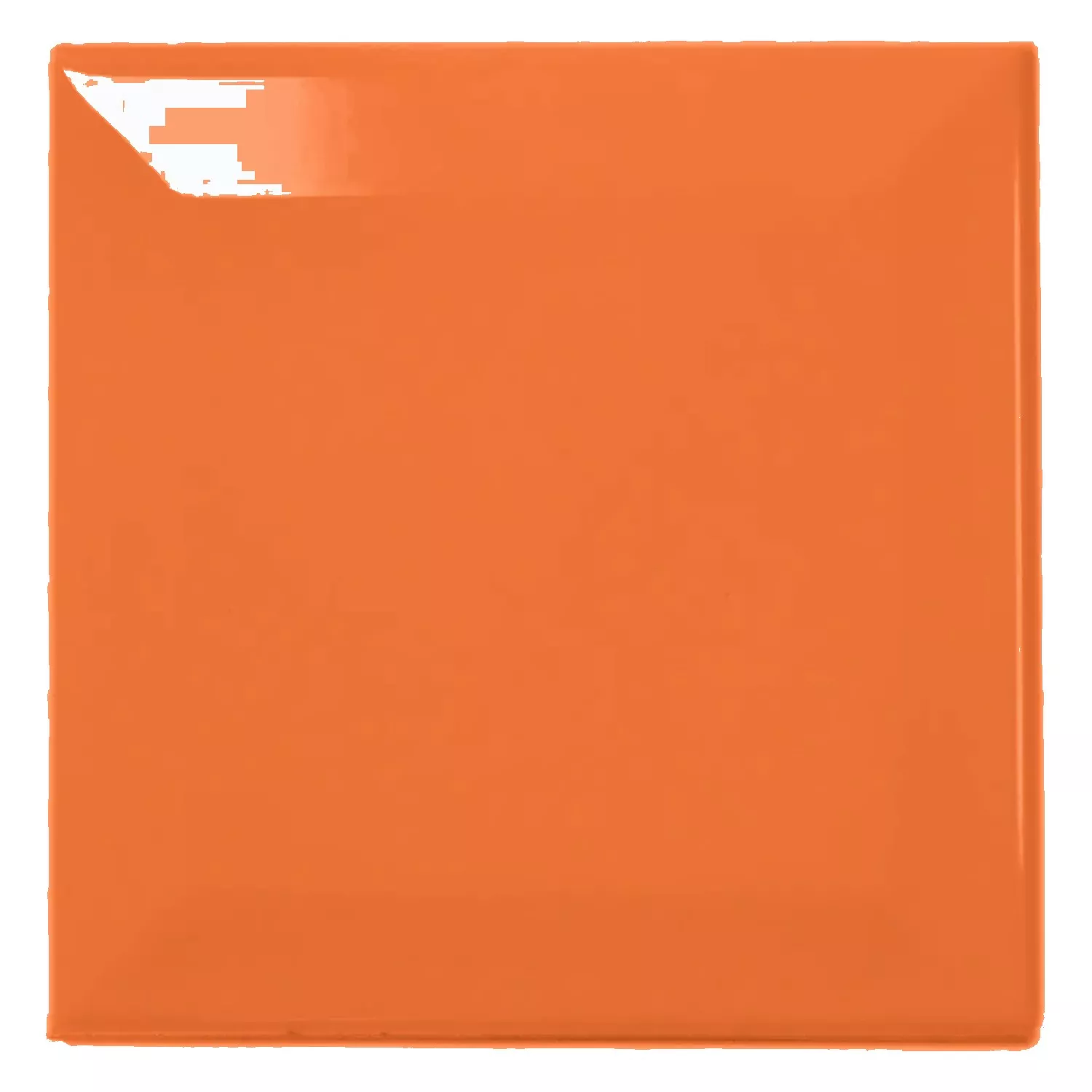 Carrelage métro Orange Brillant 10x10 cm Avec Facette Catarina Naranja