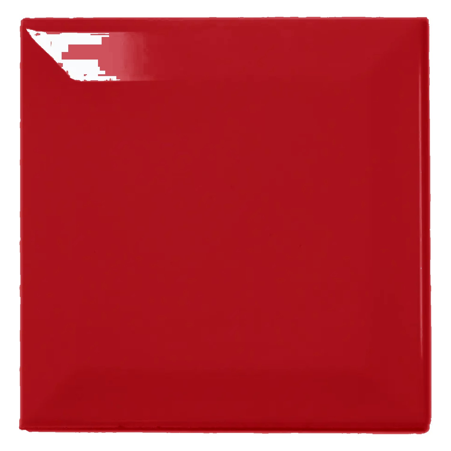 Carrelage métro Rouge Brillant 10x10 cm Avec Facette Catarina Fuego