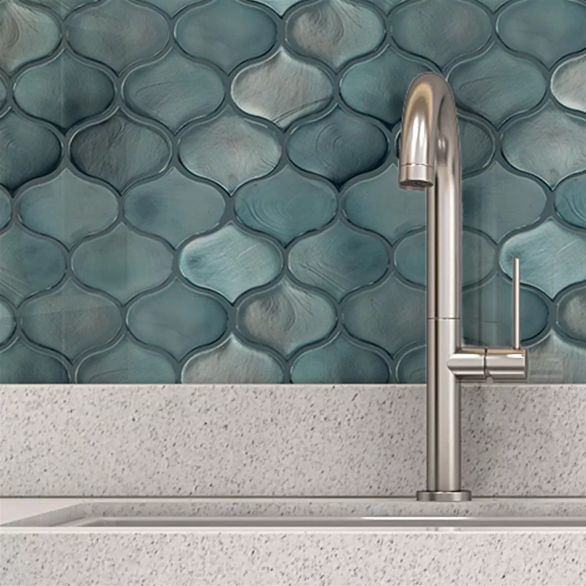 Échantillon Mosaïque En Verre Carrelage Andalucia Arabesque