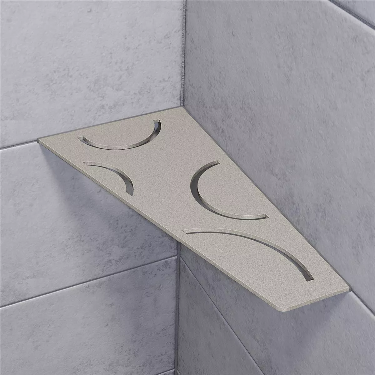 Etagère murale étagère de douche Schlüter carré 15,4x29,5cm Curve gris