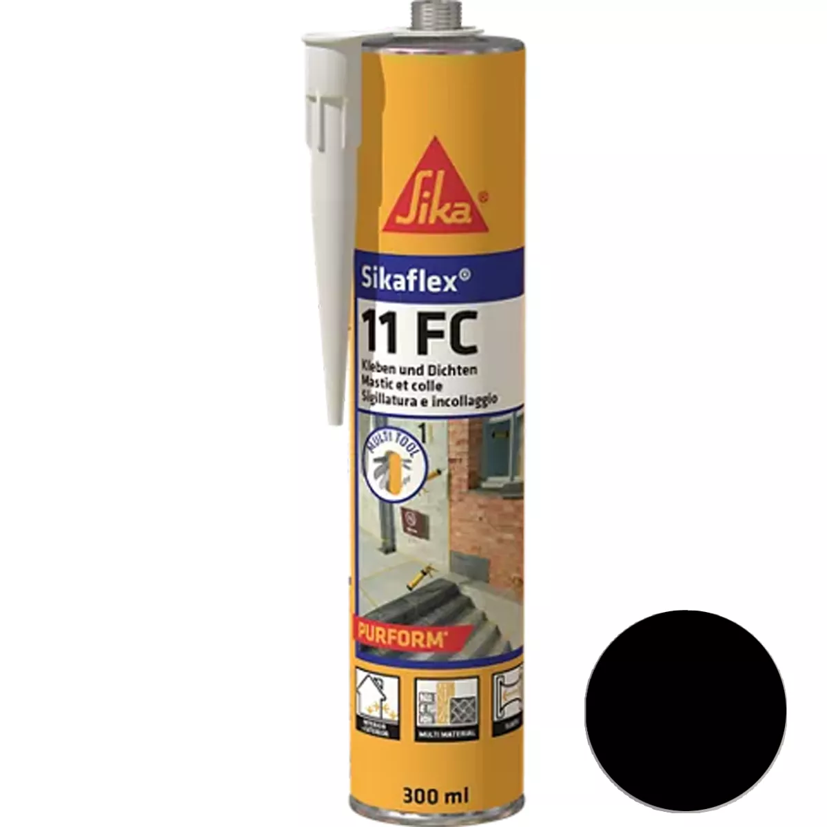 Adhésif et mastic élastique Sikaflex-11 FC Purform Noir 300 ml Adhésif et mastic élastique Sikaflex-11 FC Purform Noir 300 ml