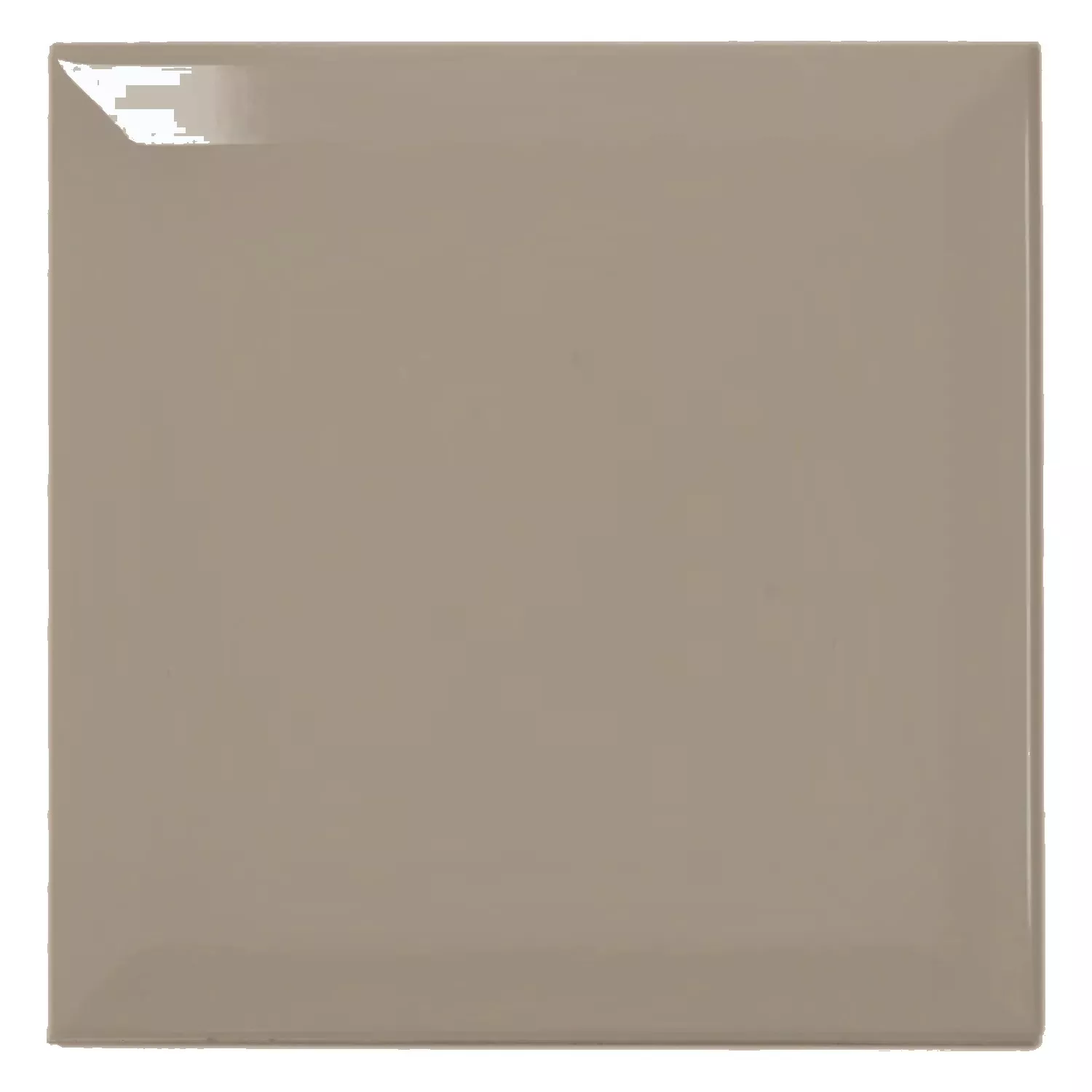 Carrelage métro Brun Brillant 15x15 cm Avec Facette Eris Mink