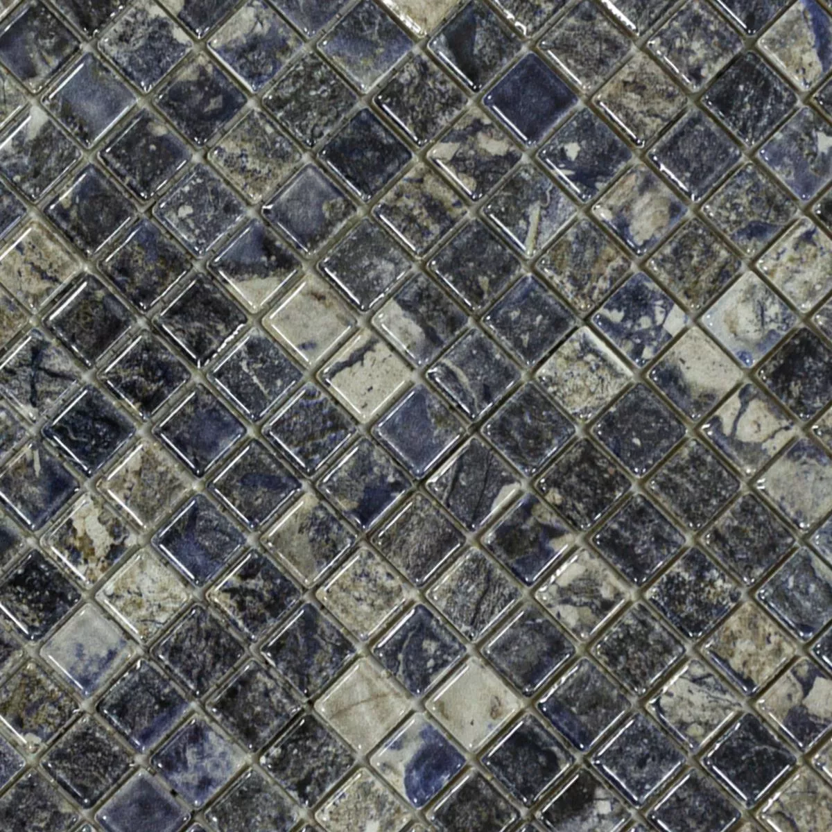 Céramique Mosaïque Carrelage Elysium Marbre Optique Bleu Foncé 12