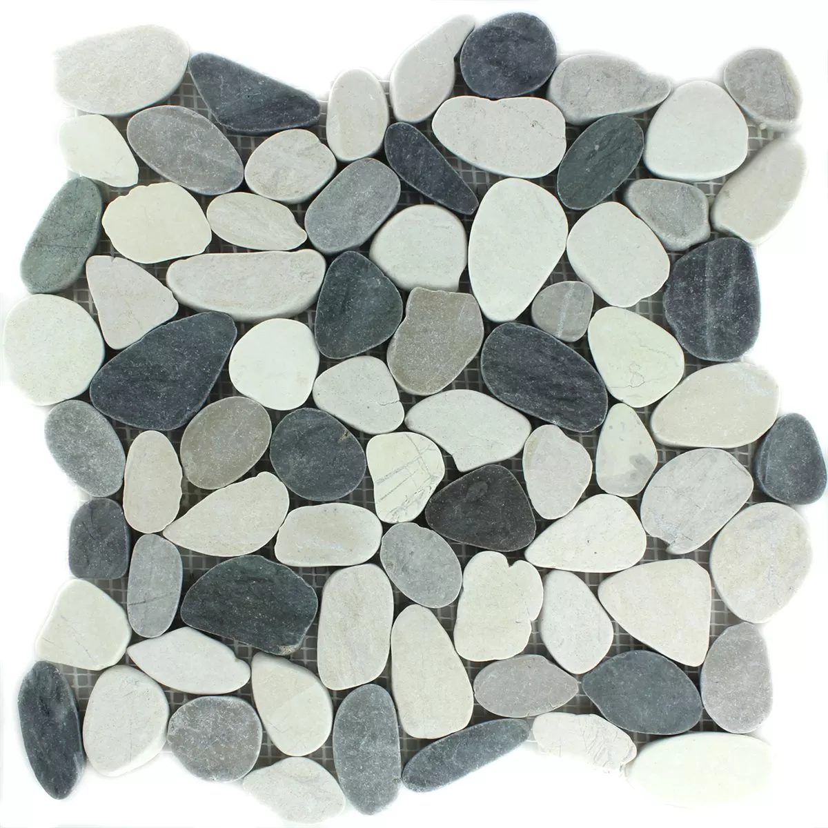 Mosaïque Galets Crème Anthracite Mosaïque Galets Crème Anthracite