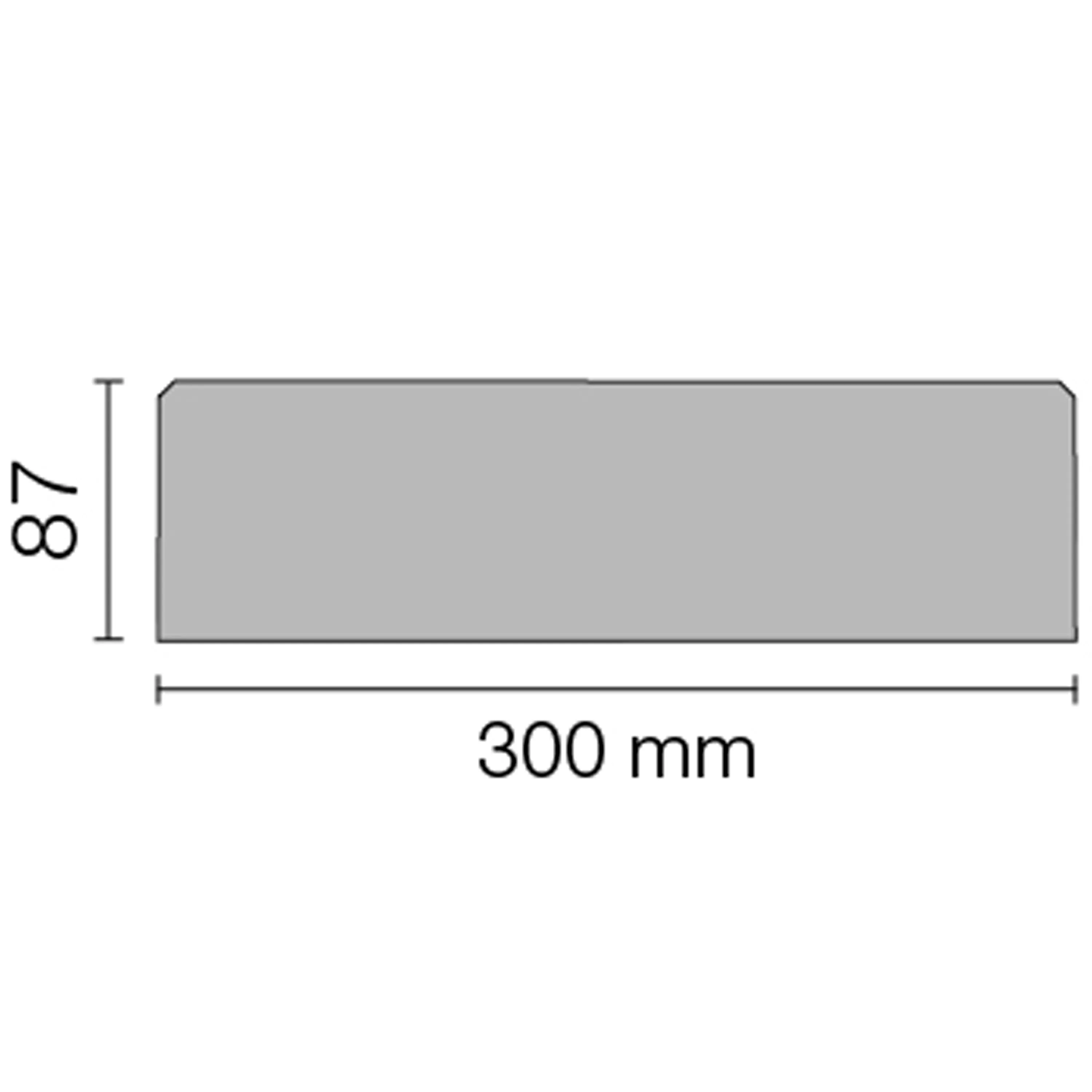 Etagère murale niche Schlüter rectangle 30x8,7cm courbe ivoire