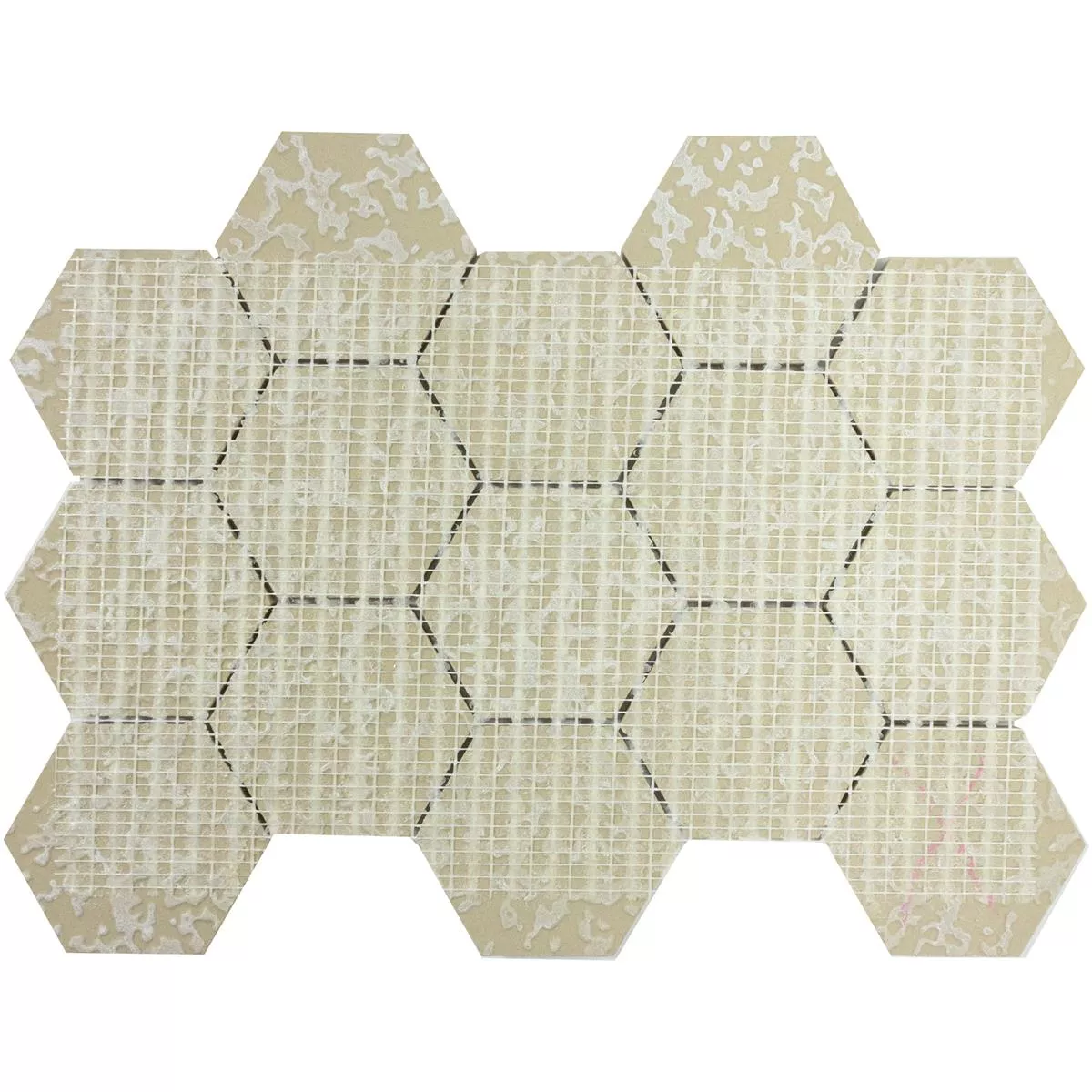 Céramique Mosaïque Carrelage Naftalin Hexagone Brun Blanc