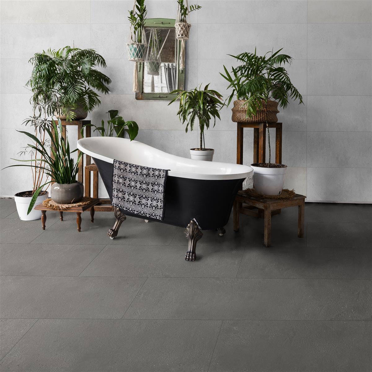 Carrelage Sol Et Mur Malibu Optique En Béton Gris 60x120cm