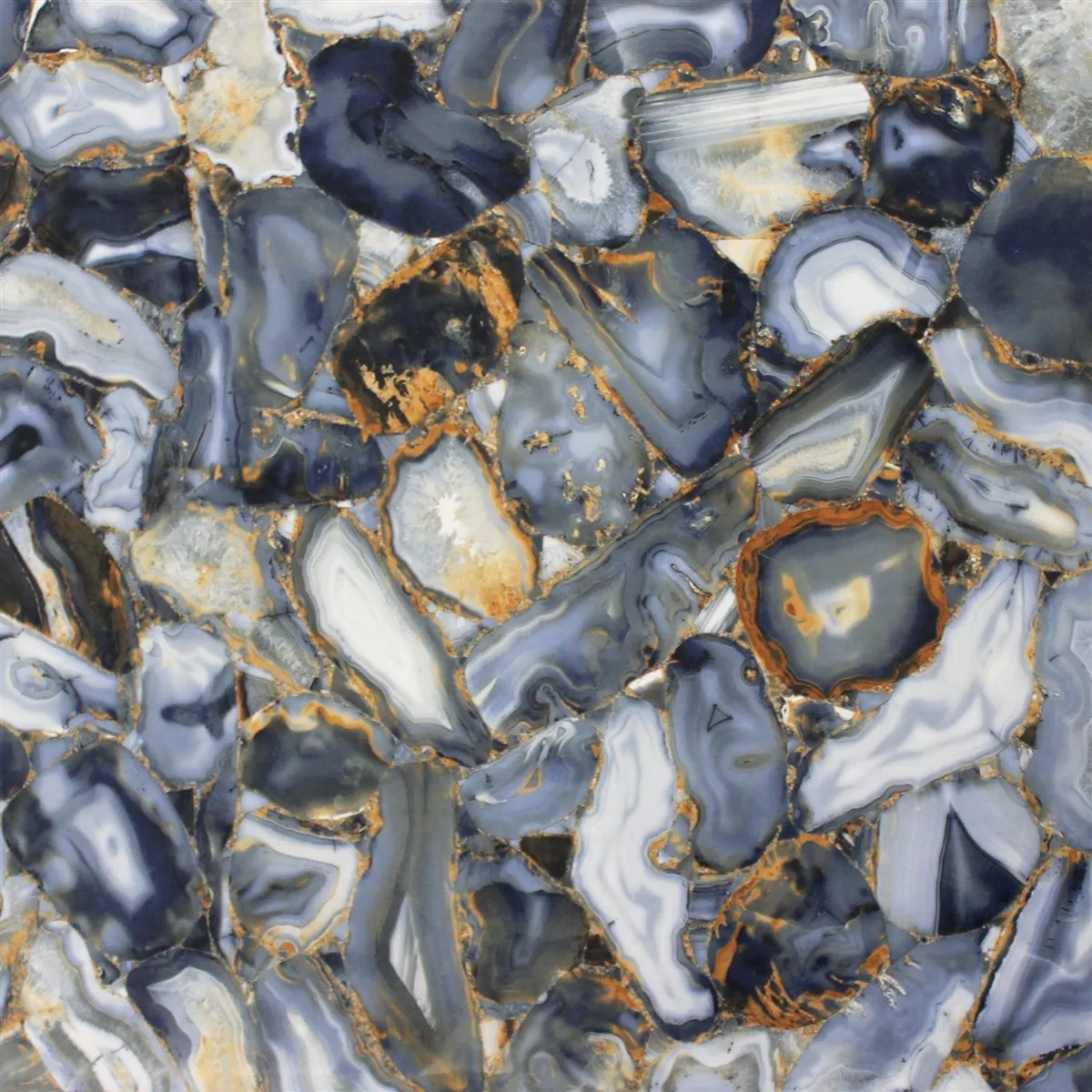 Carrelage Sol Et Mur Wilson Poli Brillant Bleu 60x60cm