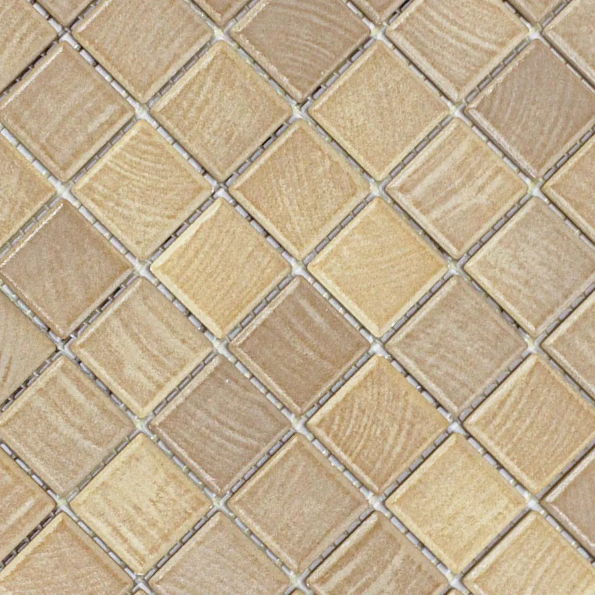 Céramique Mosaïque Carrelage Luminara Imitation Bois Brun Clair