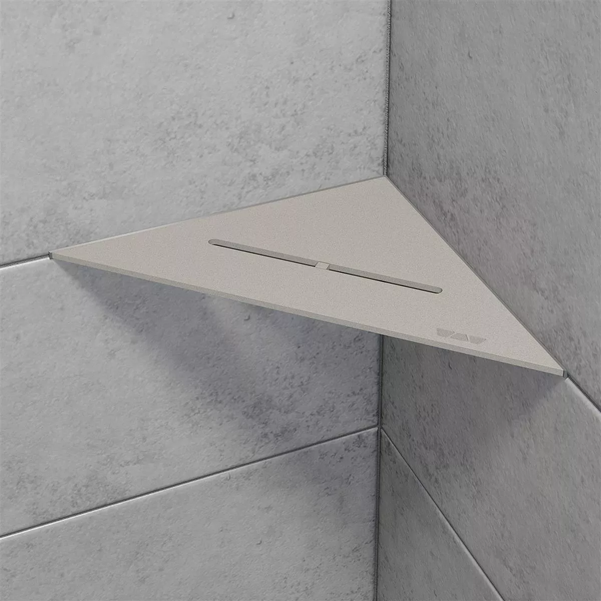 Etagère de douche étagère murale Schlüter triangle 21x21cm gris beige pur