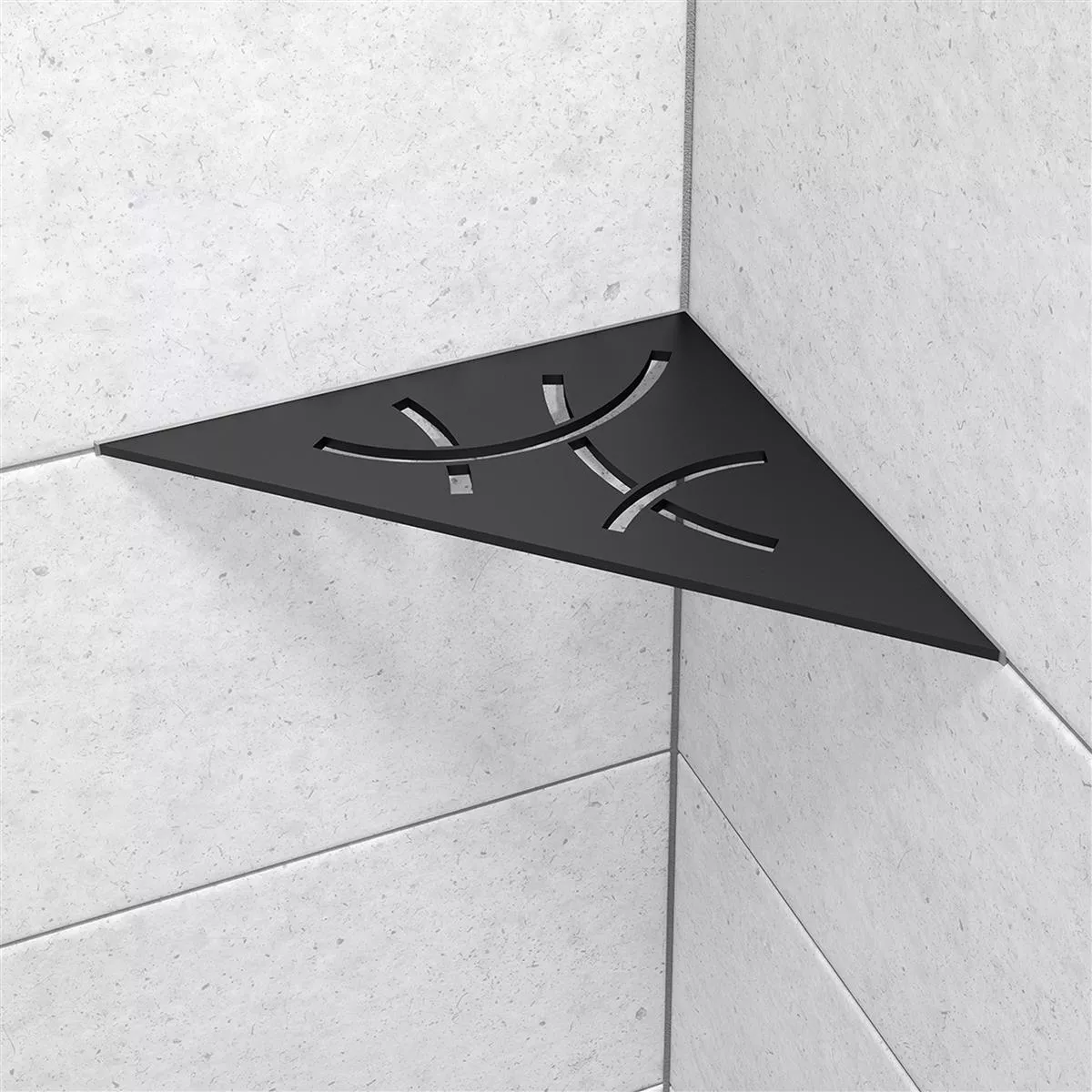Schlüter étagère murale triangle 21x21cm Curve graphite noir mat