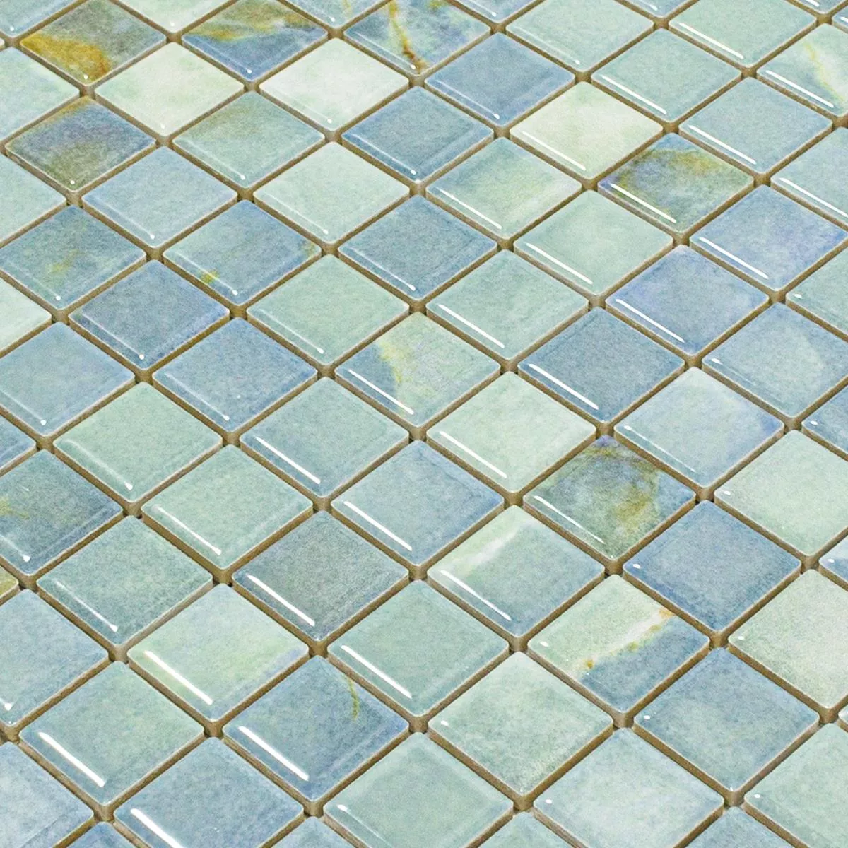 Céramique Mosaïque Carrelage Elysium Marbre Optique Bleu Ciel 23