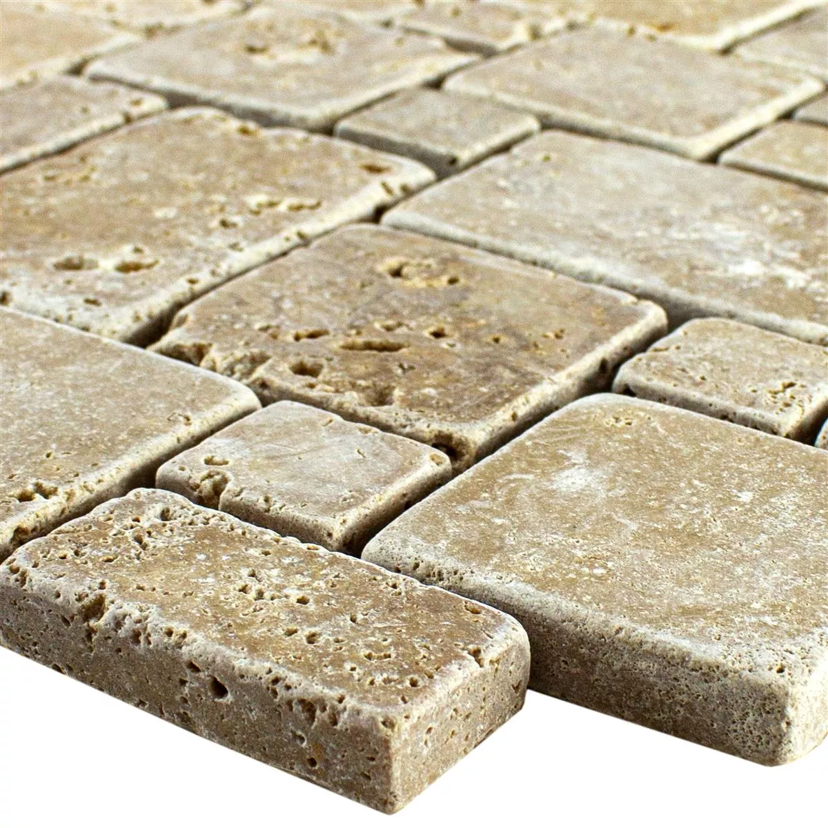 Pierre Naturelle Travertin Mosaïque Carrelage LaGrange Brun Pierre Naturelle Travertin Mosaïque Carrelage LaGrange Brun