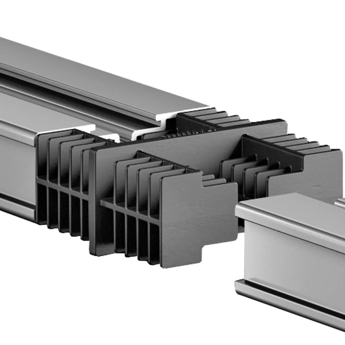 Connecteur pour rail aluminium noir Connecteur pour rail aluminium noir