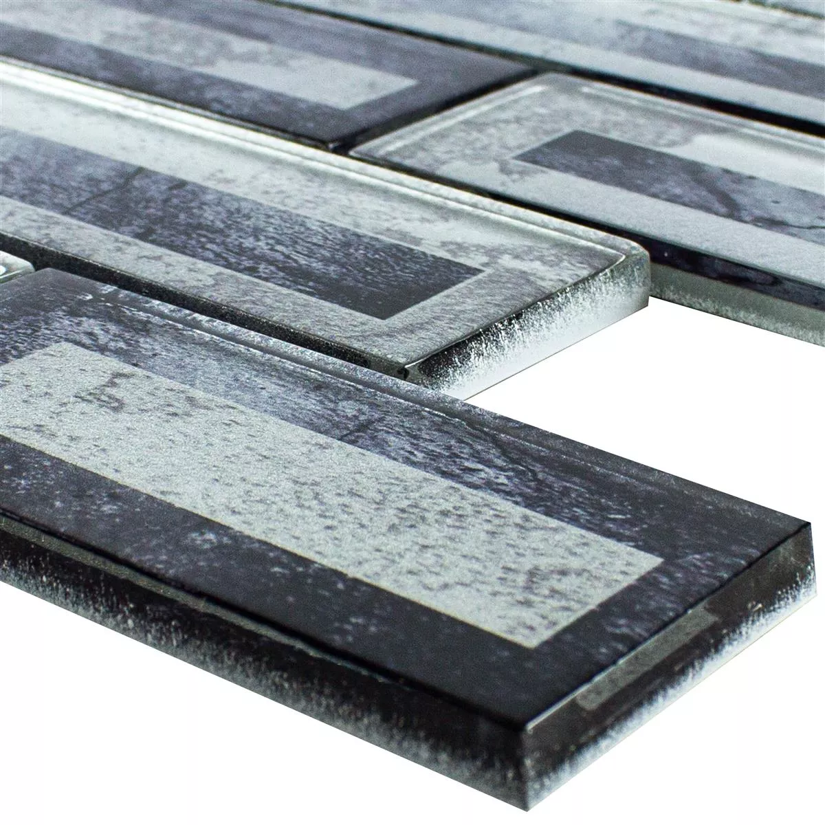 Mosaïque En Verre Carrelage Romans 2D Effet Noir