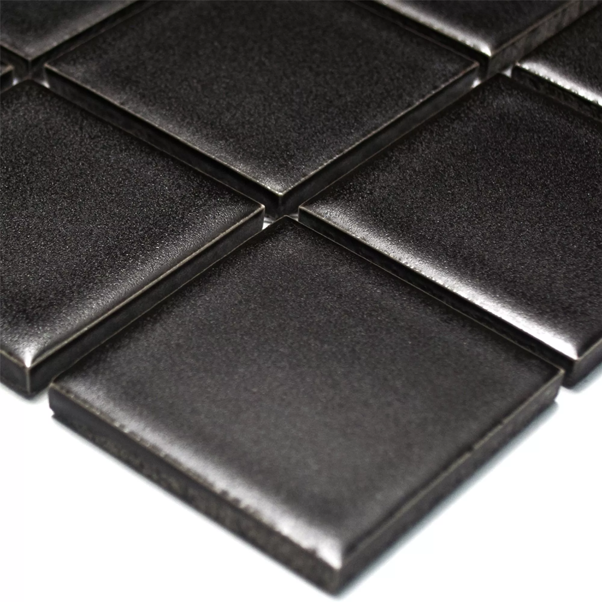 Céramique Mosaïque Carrelage Adrian Noir Mat Carré 48