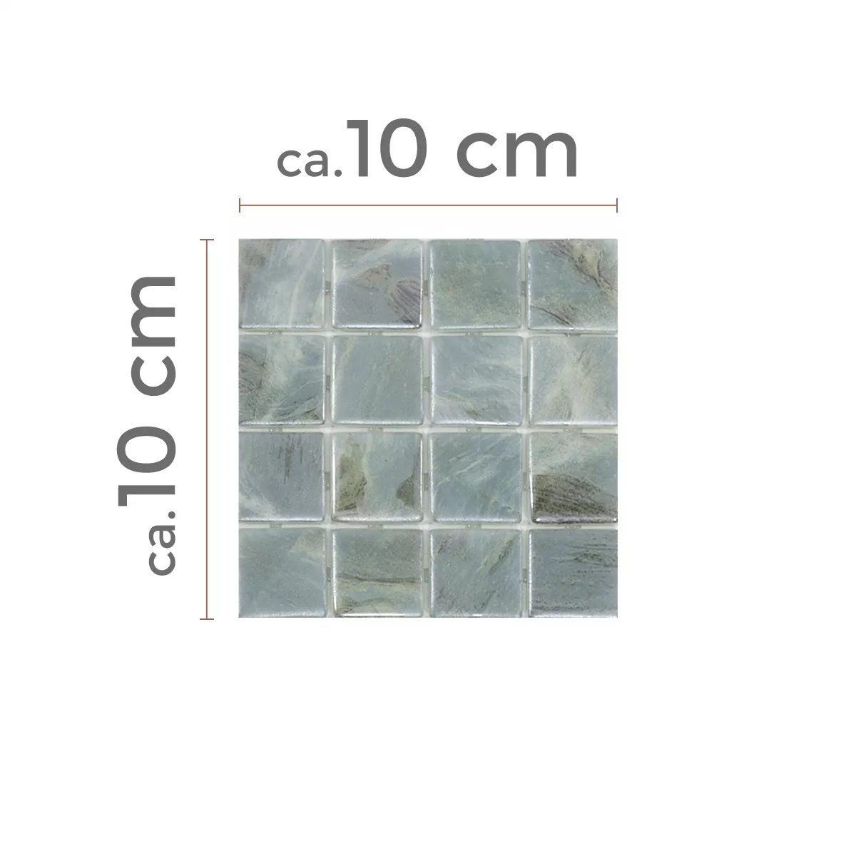 Échantillon Verre Piscine Mosaïque Alassio Gris 25