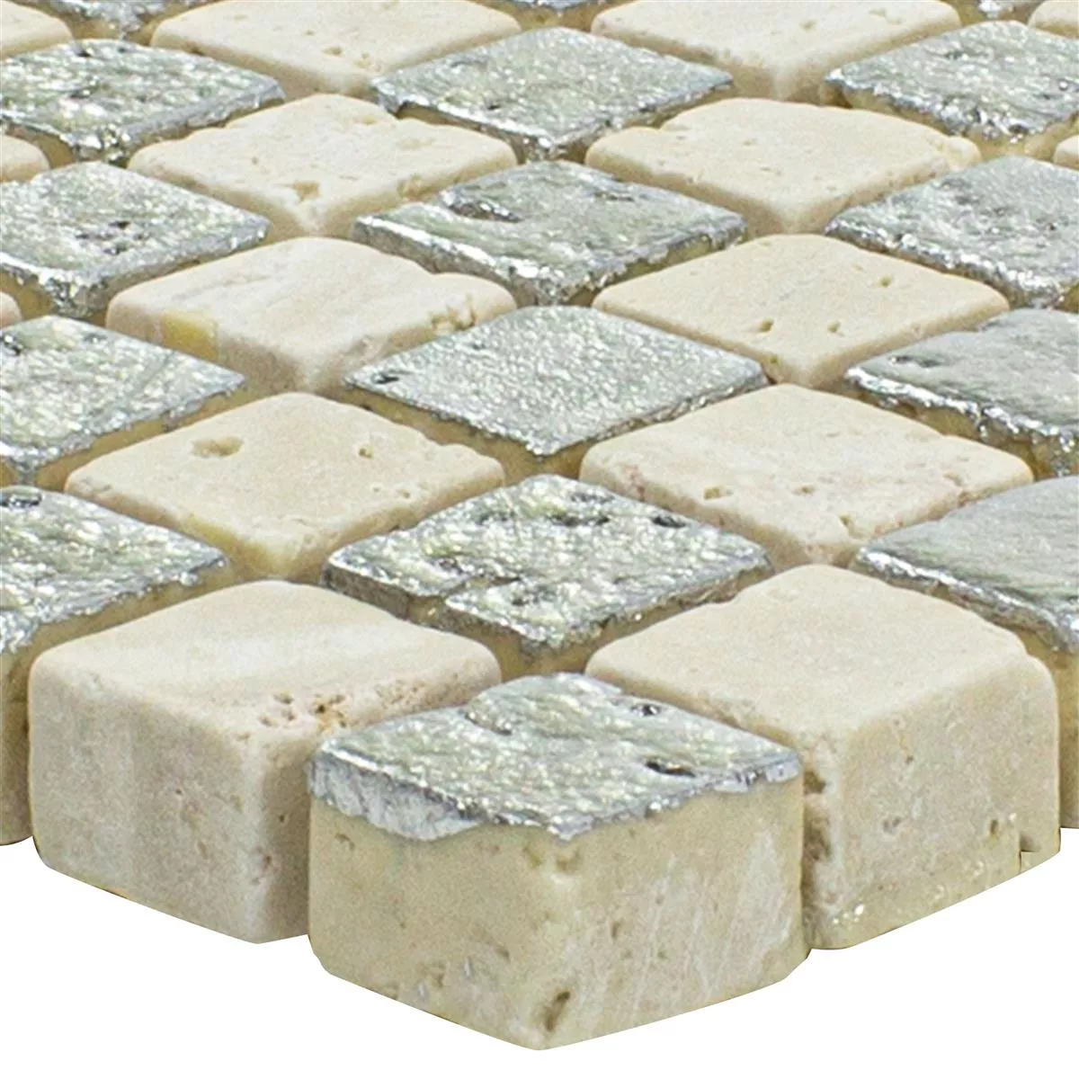 Marbre Natural Mosaïques Pierre Carrelage Antika Mix Argent Crème Marbre Natural Mosaïques Pierre Carrelage Antika Mix Argent Crème