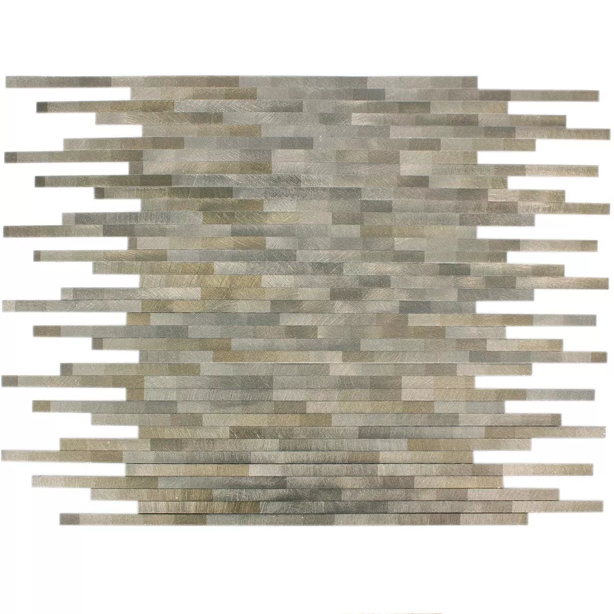 Échantillon Carrelage Mosaïque Aluminium Wishbone Brun Beige