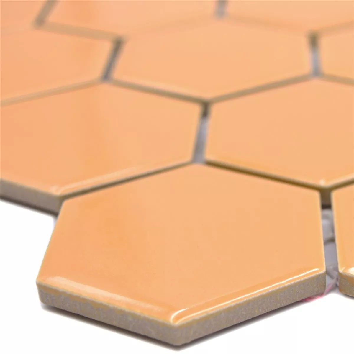 Céramique Mosaïque Salomon Hexagone Ocre Orange H51 Céramique Mosaïque Salomon Hexagone Ocre Orange H51