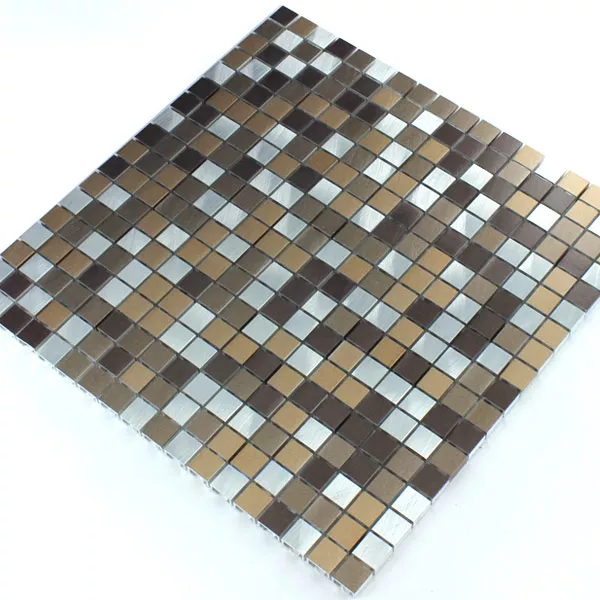 Mosaïque Aluminium Cuivre Mix 15x15x8mm