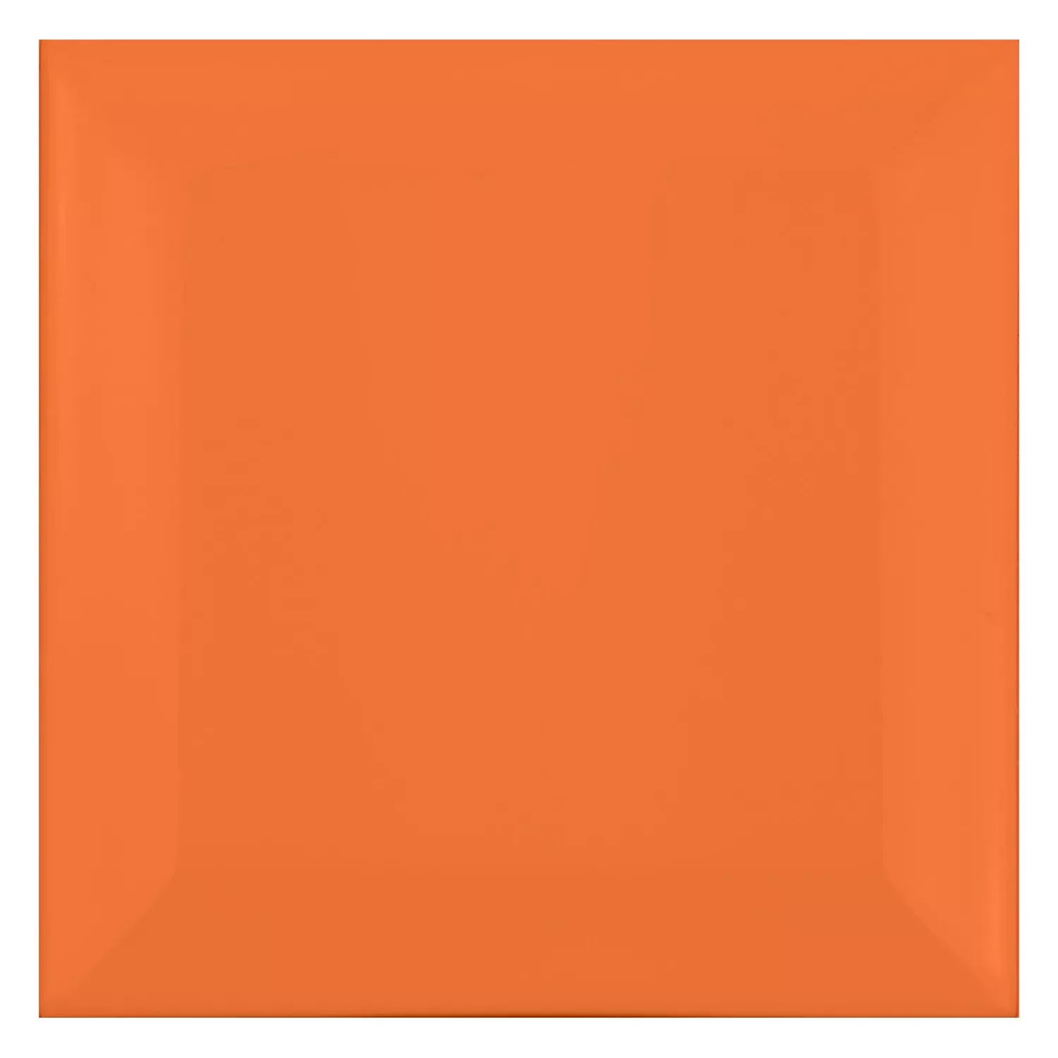 Carrelage métro Orange Mat 10x10 cm Avec Facette Catarina Naranja