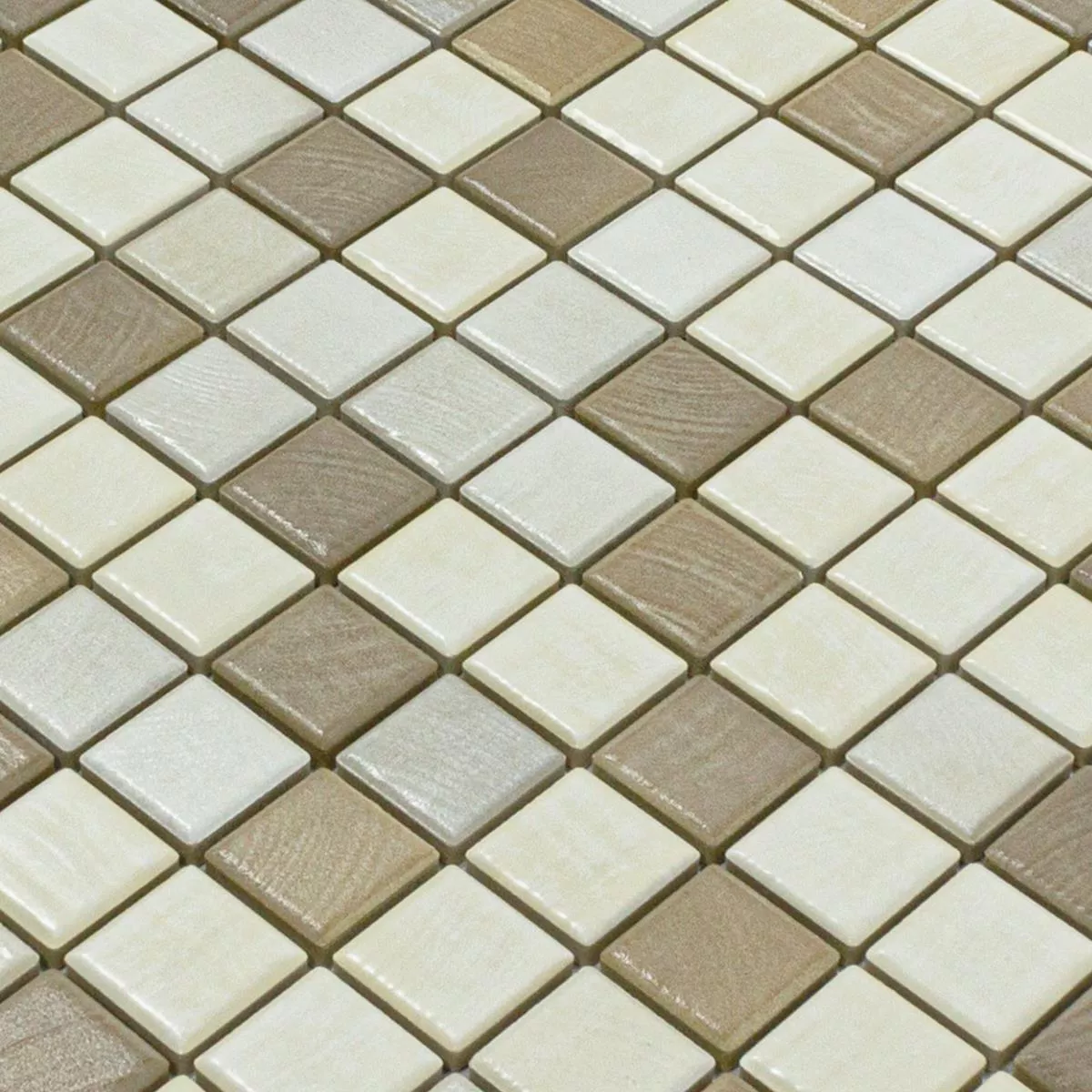 Céramique Mosaïque Carrelage Luminara Imitation Bois Brun Beige