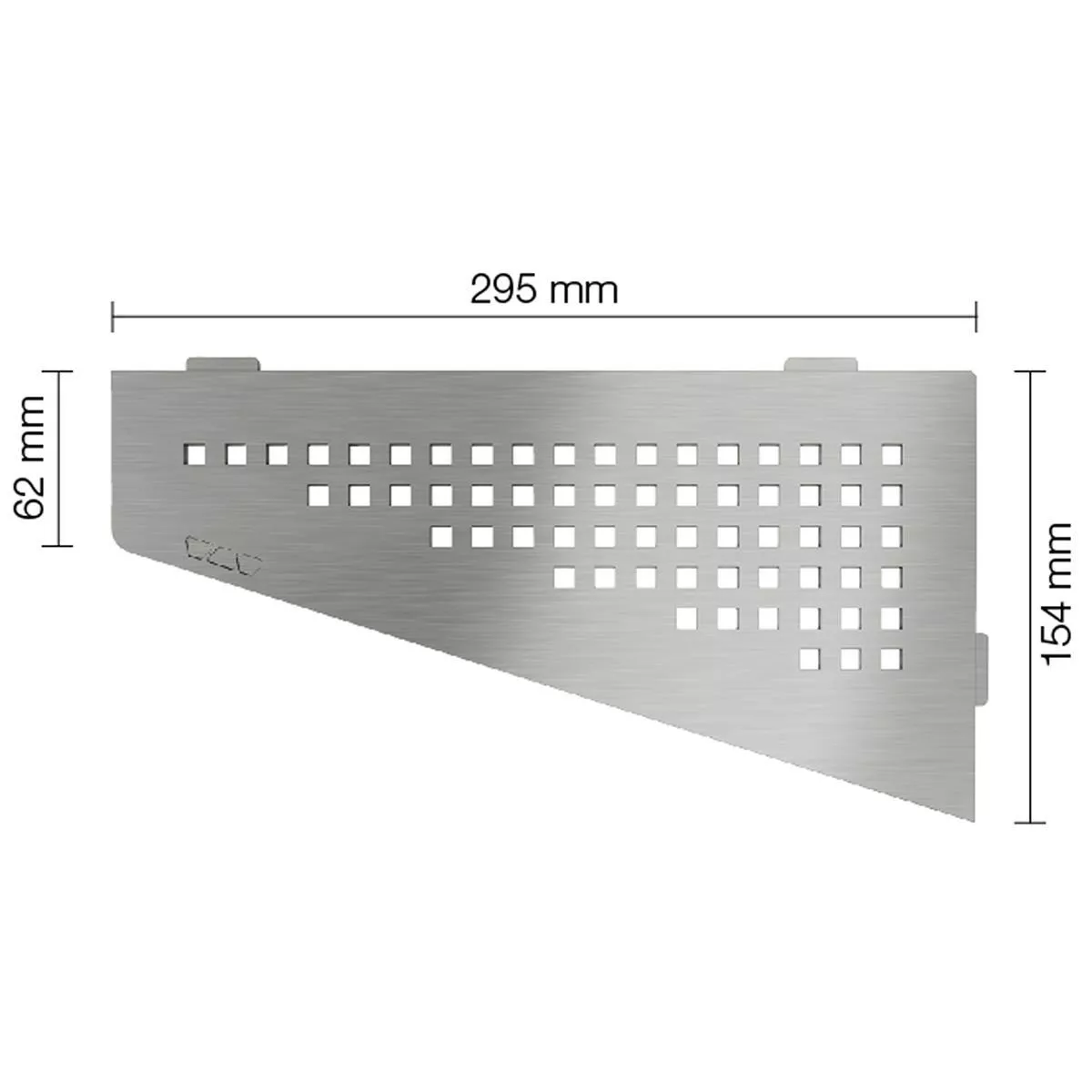 Etagère murale étagère de douche Schlüter carré 15,4x29,5cm carré argent