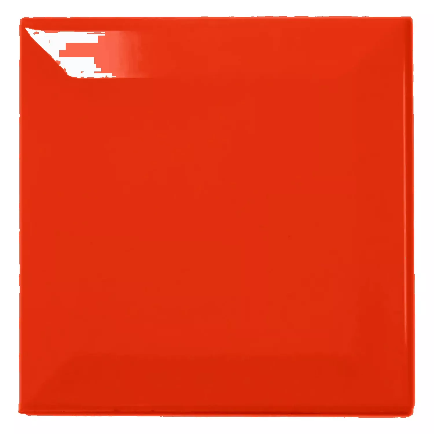 Carrelage métro Rouge Brillant 10x10 cm Avec Facette Catarina Rojo