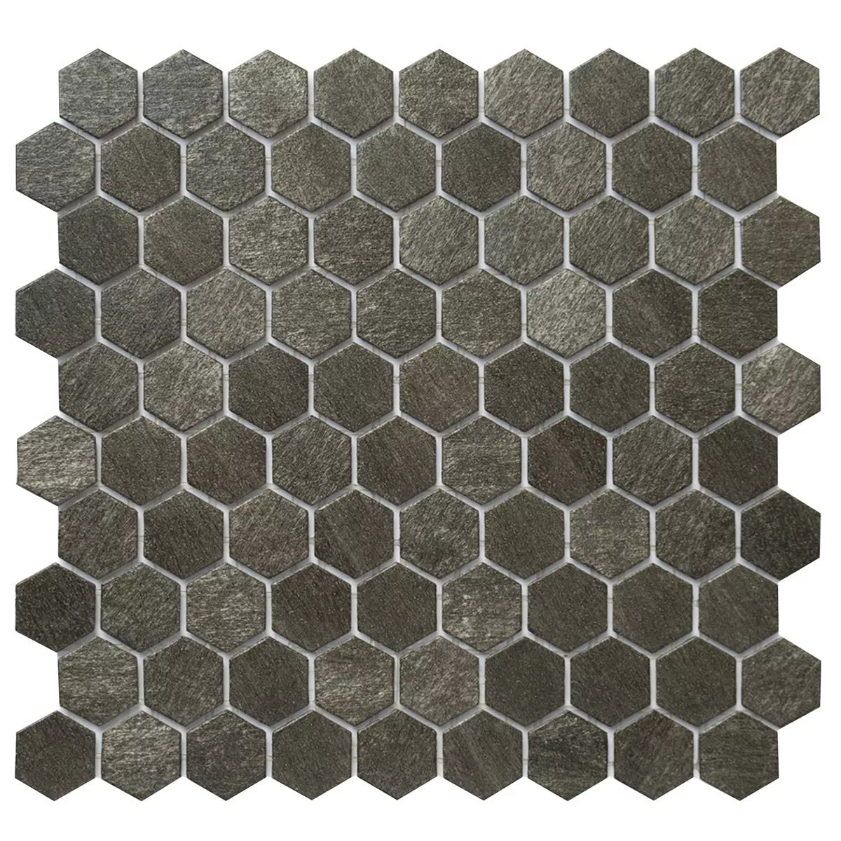 Mosaïque En Verre Carrelage Trend-Vi Hexagonal 2124 Gris Foncé