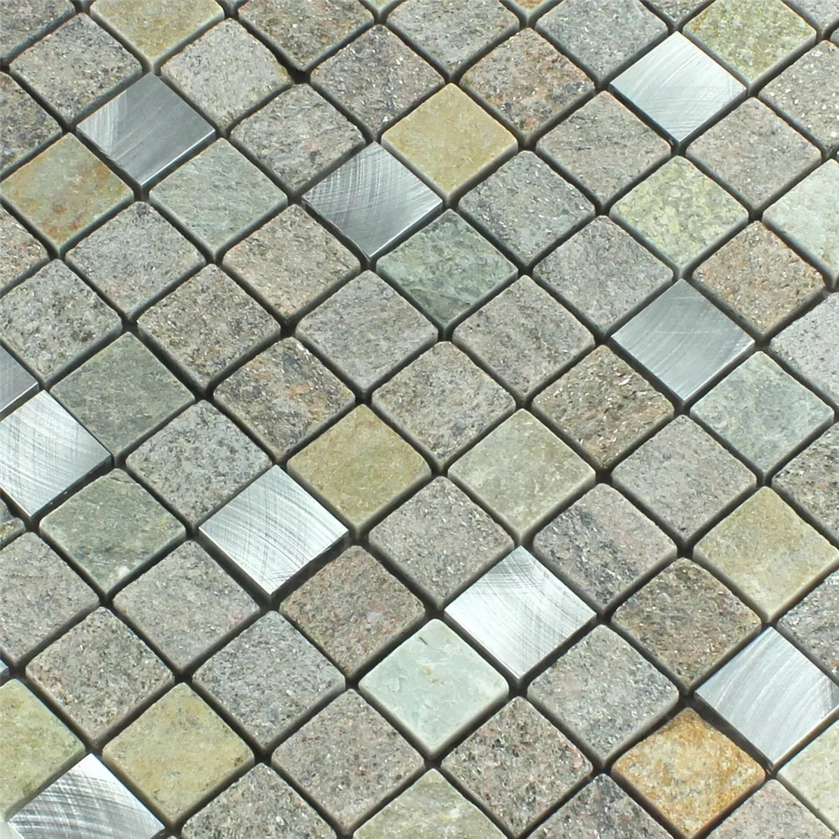 Échantillon Mosaïque Pierre Naturelle Quartzit Alu 