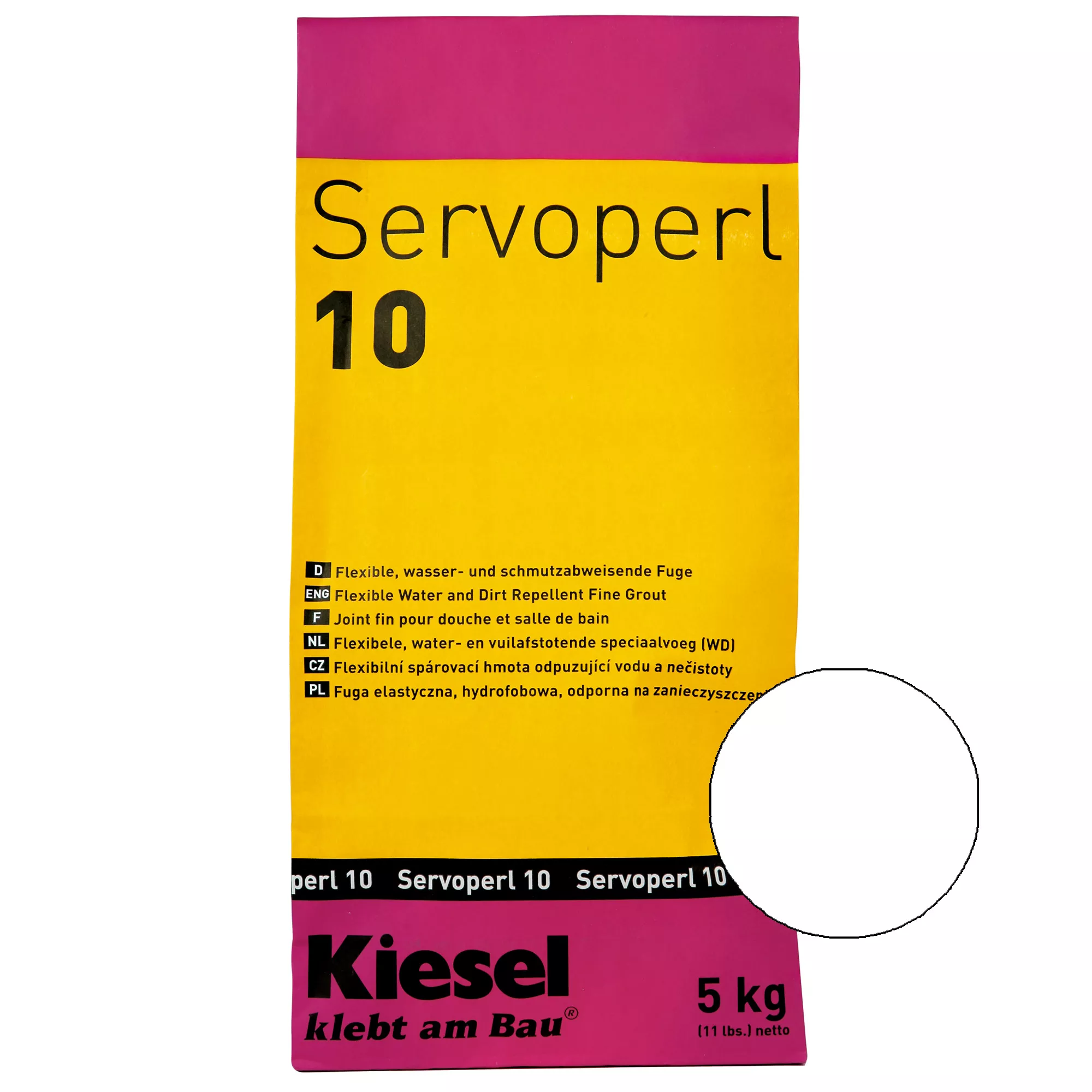 Kiesel Servoperl 10 - Joint Cimentaire Flexible (5KG Edelweiss)
