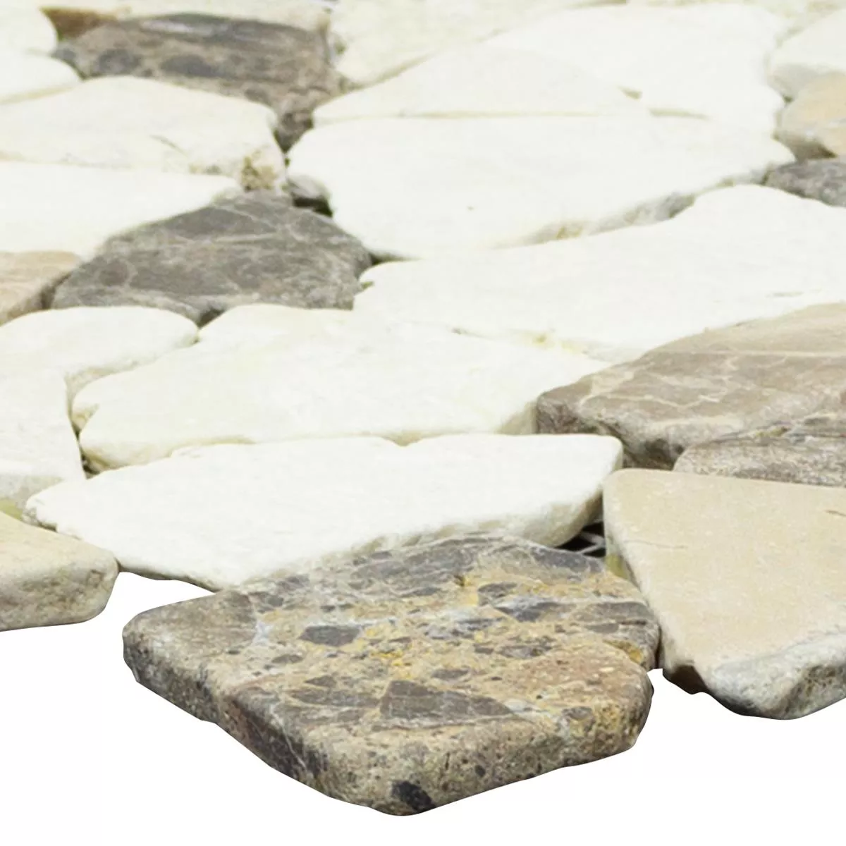 Marbre cassé Mosaïque Carrelage Dolcevista Brun Blanc Marbre cassé Mosaïque Carrelage Dolcevista Brun Blanc
