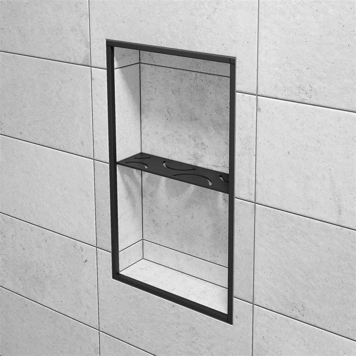 Etagère murale niche Schlüter rectangle 30x8,7cm Curve Graphite