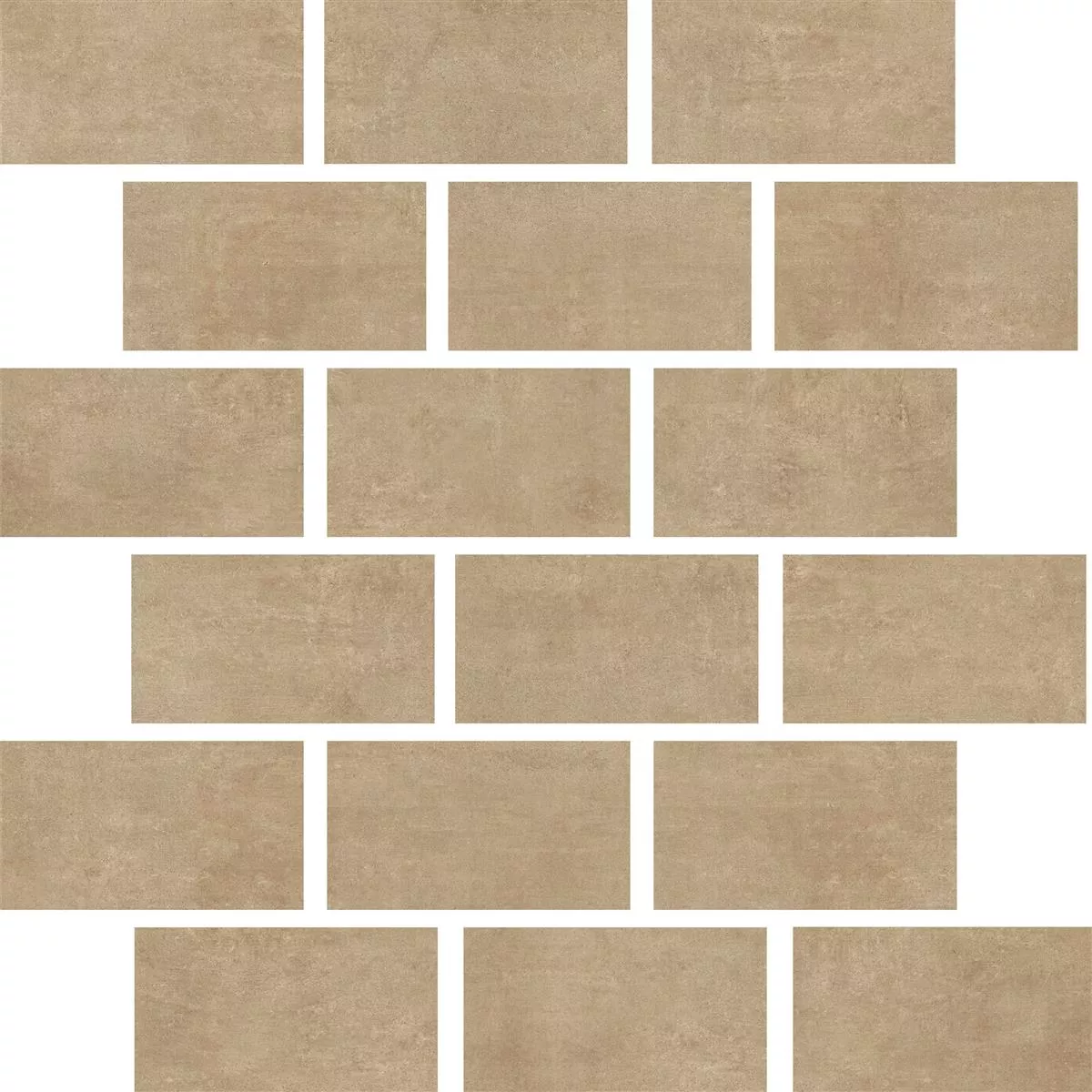 Mosaïque Carrelage Cairo Taupe Rectangle 6mm