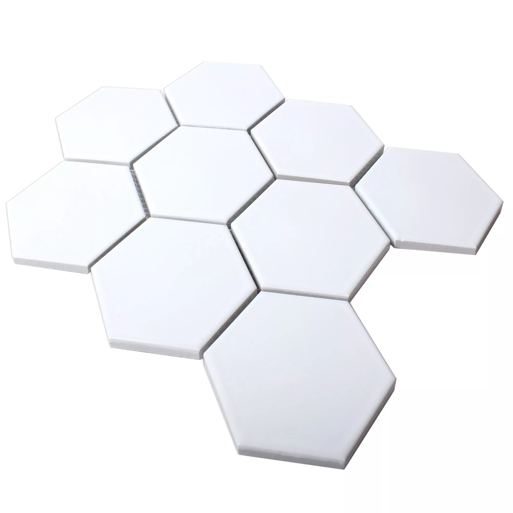 Céramique Mosaïque Carrelage Hexagone Salamanca Blanc Mat H95