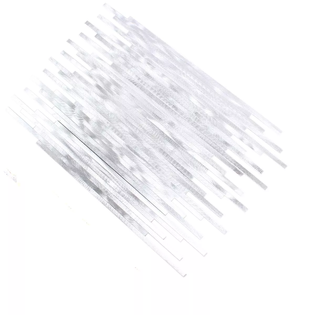 Échantillon Carrelage Mosaïque Aluminium Wishbone Argent