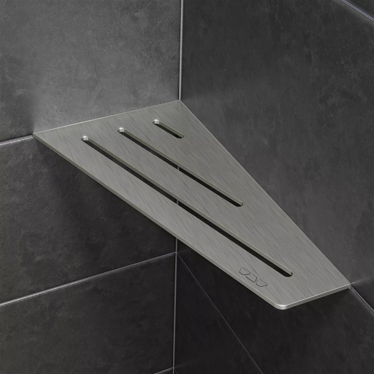 Etagère murale étagère de douche Schlüter carrée 15,4x29,5cm Wave Argent