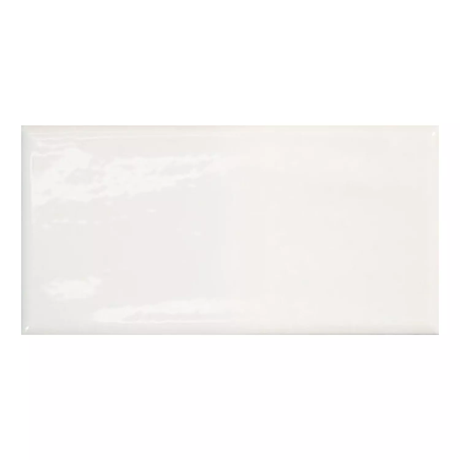 Calissi Blanc Brillant Rustique 7,5x15 cm Blanco