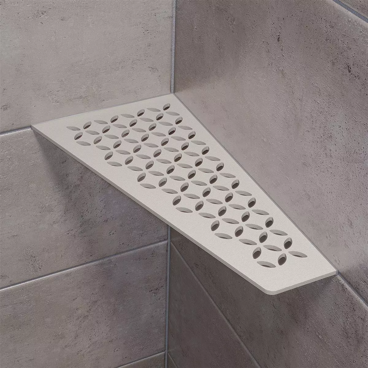 Etagère murale étagère de douche Schlüter carré 15,4x29,5cm beige fleuri